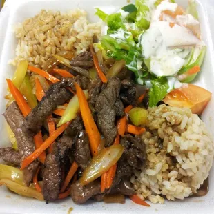 Regular chopped steak 7 buck can't go wrong there