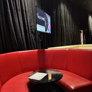 I switched my seats to the booth because I thought it was the best seat in the house. Plus, enjoyed a dessert I brought.