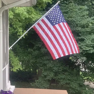The whole flag setup at our home, all purchased at All Nations Flag.