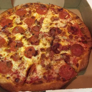 Pepperoni with bacon &amp; onions
