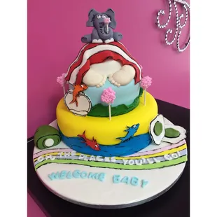Dr. Seuss baby shower cake