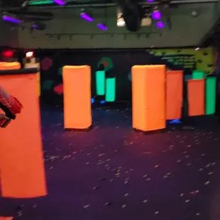 All Out Zone in the Coronado Mall Black Light Nerf Arena