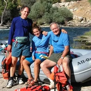Three generations of Armstrongs.  Pictured here, founder George Armstrong and his son and granddaughter, Gregg and Laura.