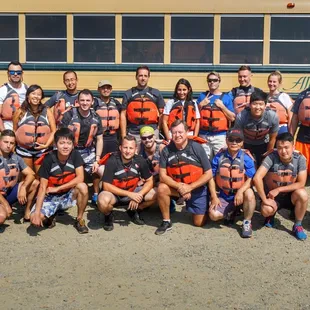 Happy rafters after their trip on the South Fork American River.