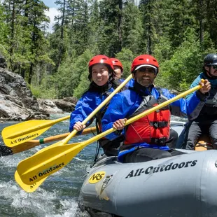 Happy rafters on the North Fork Stanislaus River