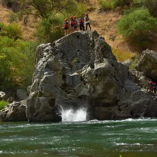 We got to jump off this huge rock sticking out of the Tuolumne River. My fear of heights was tested. Worth it.