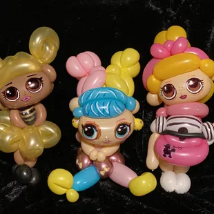 Lol Dolls twisted from balloons