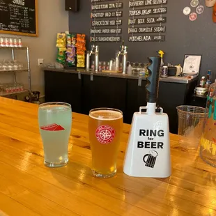 Staycation Mexican Lager and Rasberry Lime Seltzer