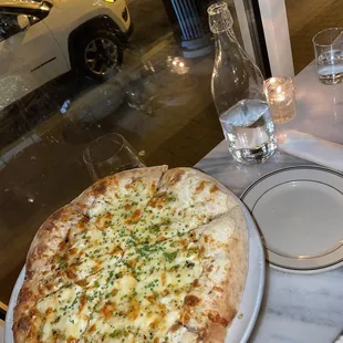 a pizza on a table