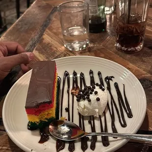 Dessert rainbow cake