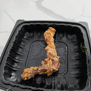 A duck bone. Can't tell if it's the leg joint or wing joint.