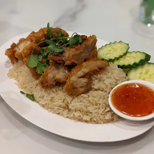 Fried Chicken Garlic Rice