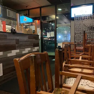 What the inside of the restaurant looks like on 12/23/2020