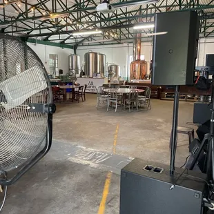 Inside inside seating and brewing area