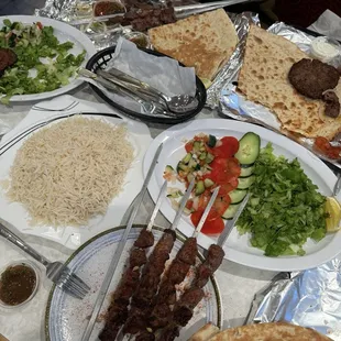 Chapli kabob and lamba tikka kabob