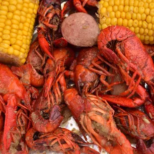 Garlic butter crawfish