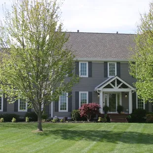 the front of this home