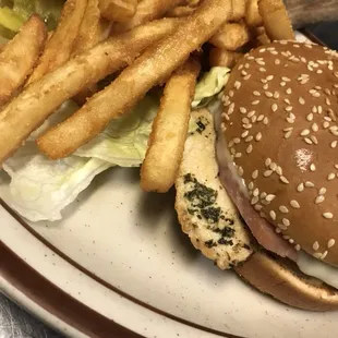 Chicken cordon bleu sandwich