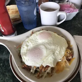 My yesterday's corn beef skillet breakfast special