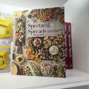 Charcuterie boards, books and serving items.