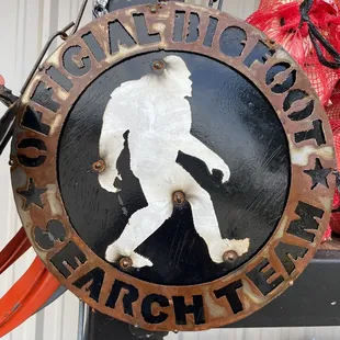 &quot;Official Bigfoot Search Team&quot; metal sign