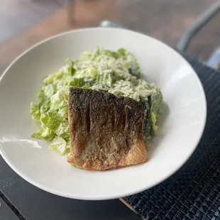Caesar Salad with added Salmon