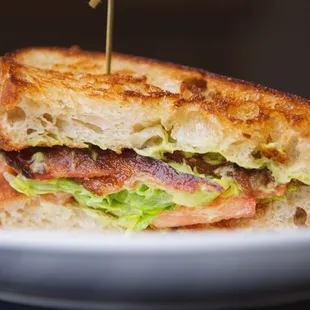 BLT Sandwich - Pecan Smoked Bacon, Lettuce, Tomato, &amp; Avocado
Lime Ranch on a Rustic Loaf. Available on our Mix &amp; Match Lunch Special Menu