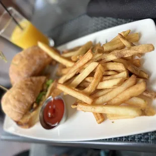 fish and chips, food