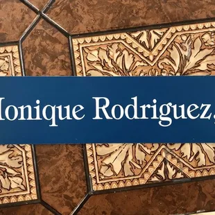 Exterior door name plate