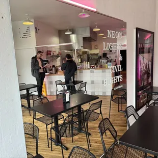 the interior of a coffee shop