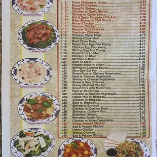 the menu