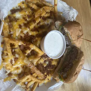 All Star Burger Cheesy Fries with Bacon