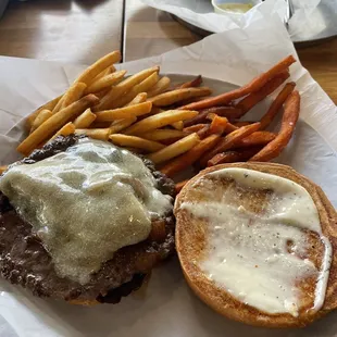Great White Buffalo with combo fries