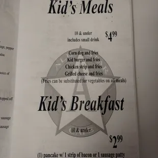 Kid&apos;s Meals