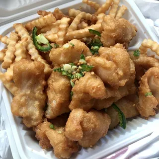 Golden Fried Garlic Fish
