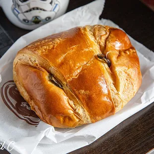 My to-go, ready-made Jalapeño, Ham and Cheese Croissant. yum!