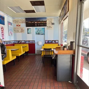 the inside of a restaurant