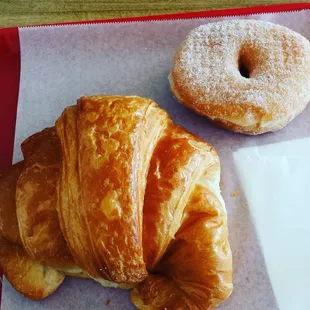 Sugar donut and giant croissant!!!