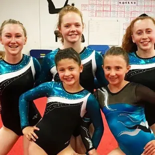 Some of the team gymnasts after our showcase