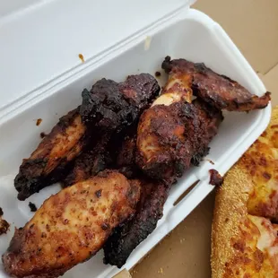 Paid $7.99 for 10 wings and at least 5 of them are burned. .