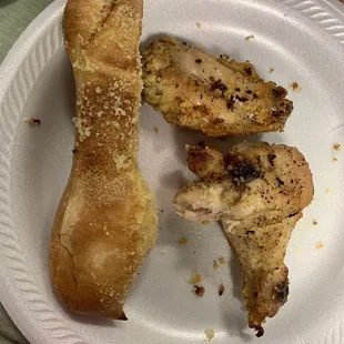 a plate of chicken wings