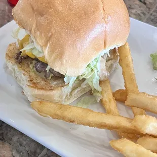Smash Burger and fries