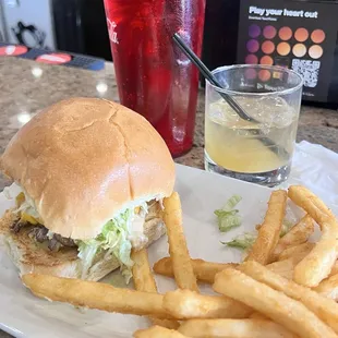 Smash Burger with French fries