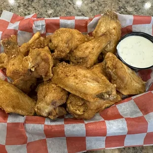 Cajun dry rub wings. 10 piece