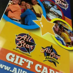 Give someone the gift of fun!  We have gift cards ready for Christmas!