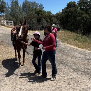 This is Kristina helping my daughter through a course where she one first place
