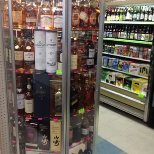 Some of the liquor selection