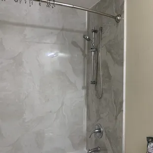 a bathtub and shower