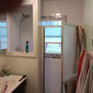 The previous shower in need of replacement
