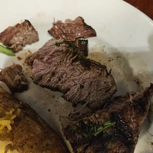 My wife's "Medium" cooked Filet Mignon....does that look Medium to you?